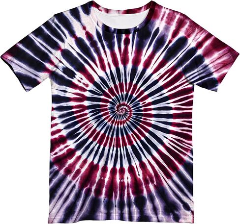 Kids Neon Tie Dye Shirt for Boys Girls Tie-Dye T-Shirt Hippes Tshirt Senior Children Tee Size 6-16 Years Age in Kuwait