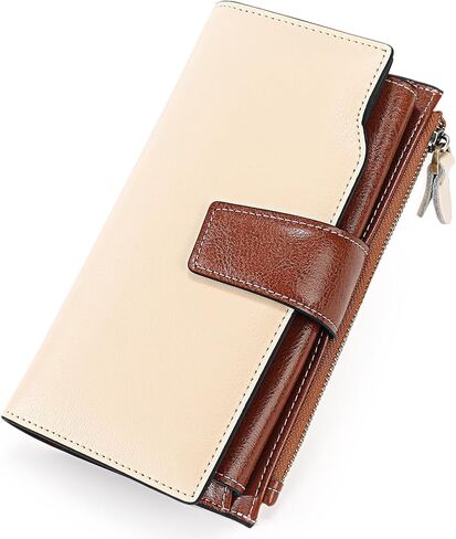 SENDEFN Women Leather Wallets RFID Blocking Clutch Card Holder Ladies Purse with Zipper Pocket in Saudi Arabia