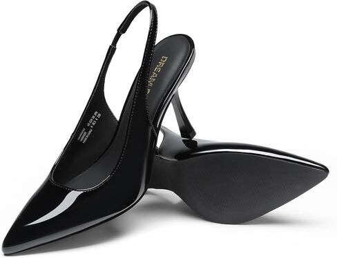 أحلام أحلام الكعب النسائي Slingback Stiletto Pumps أحذية مدببة إغلاق إصبع القدم كعب هريرة اللباس الزفاف الزفاف الأنيقة حفلة مثير in Kuwait