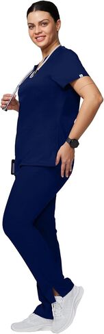 Uniforms World Alyssa Scrubs Set for Women — Classic fit Top & Straight Pants, Elastic Waistband, 7 Pockets, Anti-Wrinkle in Saudi Arabia