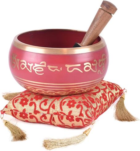 وعاء الغناء البوذي أناهاتا - تم ضبطه على شاكرا القلب الرابعة - نحاس عالي الجودة - 5 بوصات - مثالي للتأملات والأيورفيدا واليوجا (أخضر) in Kuwait