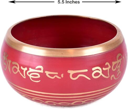 وعاء الغناء البوذي أناهاتا - تم ضبطه على شاكرا القلب الرابعة - نحاس عالي الجودة - 5 بوصات - مثالي للتأملات والأيورفيدا واليوجا (أخضر) in Kuwait