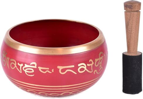 وعاء الغناء البوذي أناهاتا - تم ضبطه على شاكرا القلب الرابعة - نحاس عالي الجودة - 5 بوصات - مثالي للتأملات والأيورفيدا واليوجا (أخضر) in Kuwait