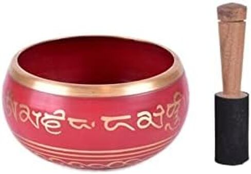 وعاء الغناء البوذي أناهاتا - تم ضبطه على شاكرا القلب الرابعة - نحاس عالي الجودة - 5 بوصات - مثالي للتأملات والأيورفيدا واليوجا (أخضر) in Kuwait