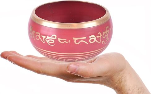وعاء الغناء البوذي أناهاتا - تم ضبطه على شاكرا القلب الرابعة - نحاس عالي الجودة - 5 بوصات - مثالي للتأملات والأيورفيدا واليوجا (أخضر) in Kuwait