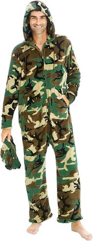 Alexander Del Rossa Adult Onesies for Men, Mens Onesie Pajamas Adults, Fleece Onesie for Men, Hooded Footed Mens Onsie in Saudi Arabia