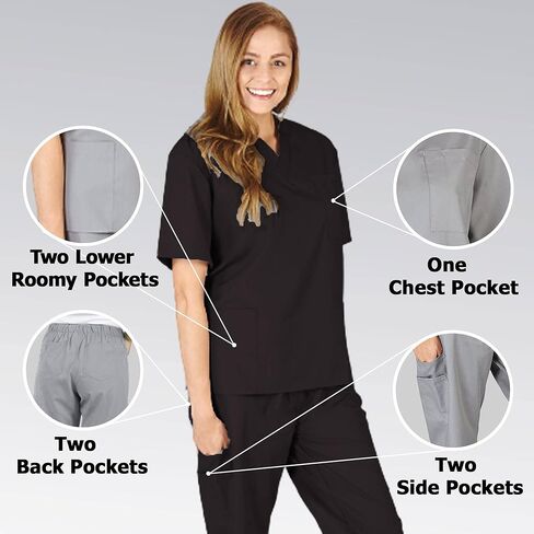 Women's Scrub Sets, Scrub Top and Pants. Run Large in Kuwait