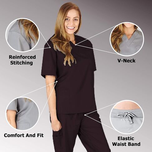 Women's Scrub Sets, Scrub Top and Pants. Run Large in Kuwait