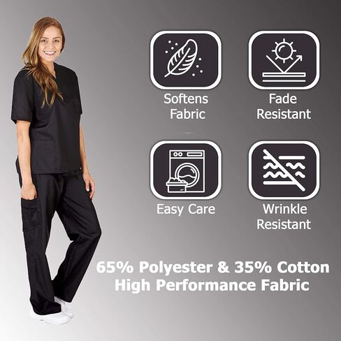 Women's Scrub Sets, Scrub Top and Pants. Run Large in Kuwait