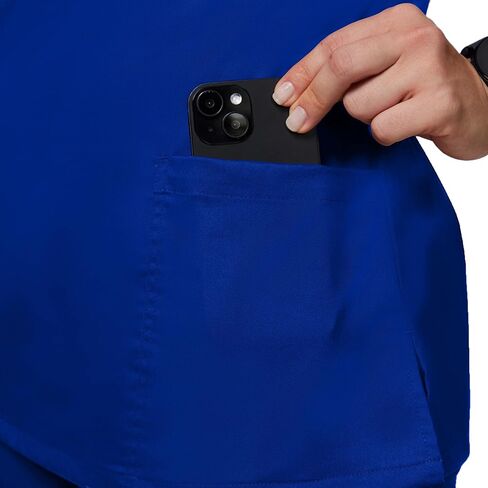 Uniforms World Alyssa Scrubs Set for Women — Classic fit Top & Straight Pants, Elastic Waistband, 7 Pockets, Anti-Wrinkle in Saudi Arabia