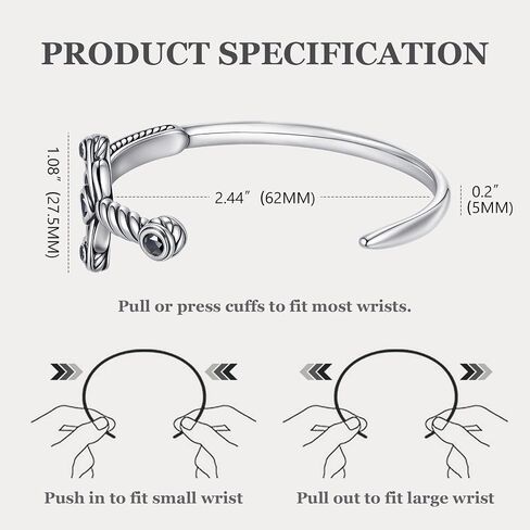 Stainless Steel Mens Cuff Bracelet, Cool Sword Silver/Black/Gold Viking Celtic Knot Cubic Zirconia Open Metal Cuff Bangle Bracelets Jewelry Gifts for Men, 62MM in Kuwait