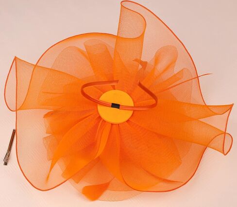 Sinamay Fascinator Hat Floral Feather Pillbox Derby Hats for Women Wedding Tea Party مع مقطع عقال in Kuwait