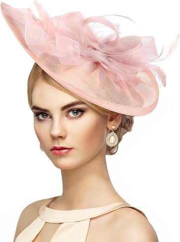 2025 Kentucky Hat for Women - Classic Victoria Derby Fascinator 1920s 50s Tea Party Hat with Hair Clip for Lady in Kuwait