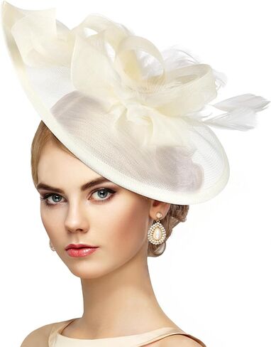 2025 Kentucky Hat for Women - Classic Victoria Derby Fascinator 1920s 50s Tea Party Hat with Hair Clip for Lady in Kuwait
