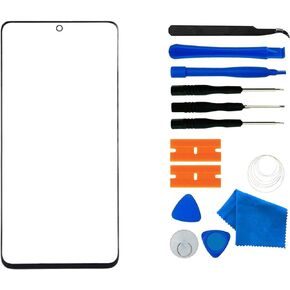 Original Galaxy S20 Ultra 5G Screen Glass Replacement, Front Outer Lens Glass Screen Replacement Repair Kit for Samsung Galaxy S20 Ultra G9880 Series (S20 Ultra 6.9'- Black)