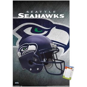 Trends International NFL Seattle Seahawks - Helmet 16 Wall Poster, 22.375" x 34", Unframed Version