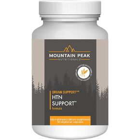 Mountain Peak Nutritionals HTN Support - Organ Supplement - Helps Maintain Healthy Blood Pressure & Cardiovascular System - w/Rauwolfia & Magnesium - Hypoallergenic Dietary Supplement (90 Capsules)
