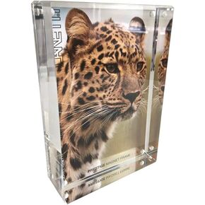 Canetti Original Magnet Frame 2x4 Prestige Magnetic Picture Frame, Floating Photo Frame, Two Acrylic Panels Clear