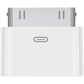 Lightning to 30 Pin Adapter Charging Sync Connector 8 Pin Female to 30 Pin Male Adapter Adapter for Select iPhone, iPad and iPod Models (White)