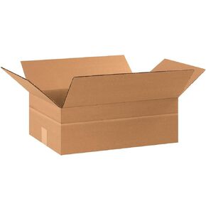 Aviditi 17116W Corrugated Cardboard Box 17 1/4" L x 11 1/4" W x 6" H, White, for Shipping, Packing and Moving (Pack of 25)