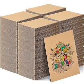 400 Pcs 5 x 7 Inch Corrugated Cardboard Sheets for Mailers 2 mm Thickness Flat Pack Insert Shipping Mail Cardboard Divider Backs and Crafts Arts and Crafts Supplies Dividers DIY Projects