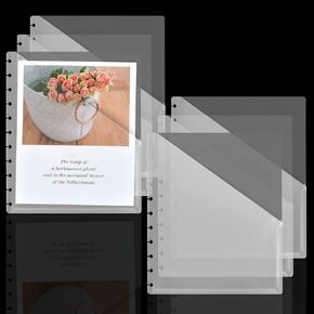 6 Pack Letter Size Discbound Pocket Dividers Discbound Pocket Pages Discbound Notebook Dividers Disc Notebook Accessories Discbound Letter Size Pockets for Discbound Notebooks