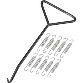 X AUTOHAUX 10 Pcs Motorcycles Universal Exhaust Pipe Spring with Hook 45mm 1.77" Stainless Steel Exhaust Pipe Spring Hook Modified Accessory