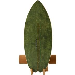XCMAN Surf Balance Board Trainer with Roller Wooden Exercise Balancing Stability Trainer - Non Slip Surface for Adults Kids|Balance Board for Surfing,Snowboarding,Skateboarding,Hockey,Yoga Training