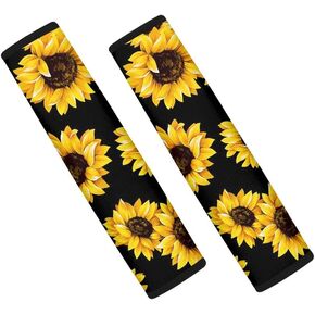 Patriotic American US Flag with Eagle Car Interior Safety Seat Belt Pads 2 Piece Auto Motive Seatbelt Covers Universal Fits Cars Trucks SUV Sedans