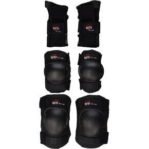 Triple Eight Youth Little Tricky Protective Pack with Instructional DVD (Black, Junior)