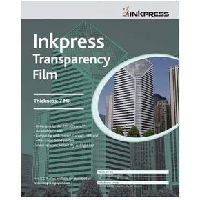 Inkpress Transparency, Resin Based Inkjet Film, 7mil., 8.5x11", 20 Sheets