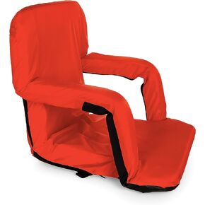 Camco Portable Stadium Seat | Ideal for Benches, Picnics, The Beach, Outdoor Concerts, Sporting Events, and More | Grey (53101)