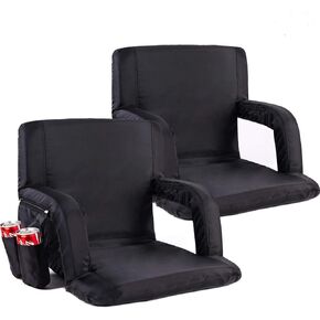 Stadium Seats for Bleachers with Back Support,Reclining Stadium Seats Chair with Padded Cushion Chair Back and Armrest Support (Burgundy 1-Pack)
