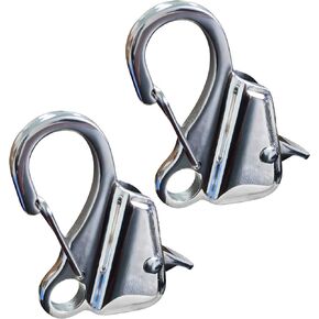 Hook 316 Stainless Steel(2 Pack), Knotless Anchor System with Quick Release Rope(Rope Not Included), Adjustable Cam Cleat Rope Lock,Holds 8000 lb.