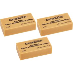 General Pencil 136EBP Artist Gum Eraser- (3Pack)
