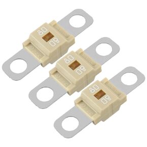 AMI/Midi Fuse 125A High Current Bolt-on Fuse 125 Amp for Cars, Buses, Trucks, Caravans, Construction Vehicles (Pack of 3)