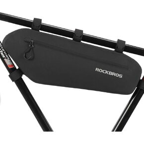 ROCKBROS Bike Frame Bag Waterproof Bike Bag Bike Triangle Bag Bicycle Under Tube Bag for Large Size Road Bike Pouch Storage Bag Cycling Accessories