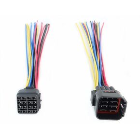 16 Pin Way Waterproof Electrical Connector Plug Male and Female Replacement Pigtail Cable 6" for Car Automotive