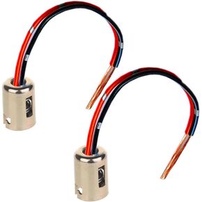 2Pcs BA15S 1141 1156 12498 89 R5 G18 P21W S25 Single Contact 1141 Socket Car Bulb 1156 Socket 1156 LED Bulb Socket Adapter Extension Wire BA15S Socket Plug 1156 Adapter BA15S Adapter