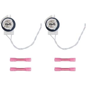 Daytime Running Lights Sockets, DRL Bulb Sockets with Butt Connectors Compatible with 2000-2006 Chevy Silverado Sierra Suburban Tahoe Yukon Avalanche Trucks Pickups (Pair)