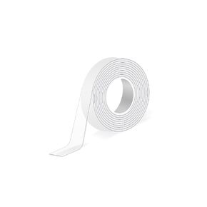 Double Sided Tape Heavy Duty, Clear Mounting Tape Picture Hanging Strong Adhesive Strips, Removable Wall Tape Sticky Poster Tape Decor Carpet Tape - 3.3Ft 1m