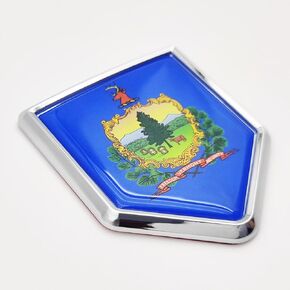 2 Pack Vermont Flag Decal Sticker Emblem Flags for Car