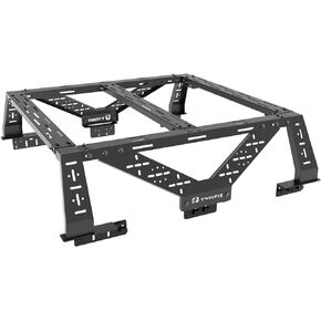 Tyger Auto Plate Style Overland Bed Rack for Full-Size Pickup Trucks | Compatible with Ram 1500 & HD, Ford F-Series, Silverado, Sierra, Titan & XD (see image for size chart) | TG-BK2U55637, Black