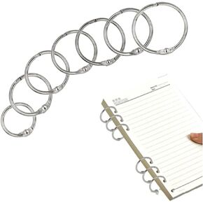 30 قطعة من حلقات أوراق الشجر الفضفاضة، مقاسات متنوعة (0.8، 1.2، 1.6 بوصة) حلقات من الفولاذ المطلي بالنيكل، حلقات مفاتيح لسلسلة المفاتيح، مشابك معدنية لبطاقات الفلاش للمكتب والمنزل والمدرسة والسفر in Kuwait
