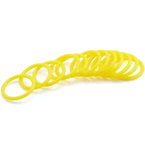 12pcs 35mm Plastic Loose Leaf Rings Flexible Book Binding Opening Ring Scrapbook Notebook Creative DIY Binder Rings(Yellow)