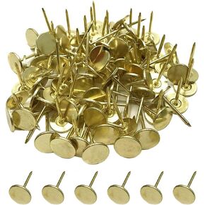 50Pcs 19mmx30mm Flat Head Upholstery Tacks Furniture Decor Nail Pushpins Thumb Tacks,Bronze Tone