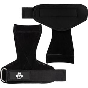 Weight Lifting Wrist Strap - Lifting Straps for Weightlifting - Double Layer Leather Weightlifting Wrist Strap for Deadlift and Powerlifting - Adjustable Neoprene Padded Gym Workout Lifting
