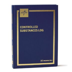 Medline Hard Cover Controlled Substance Drug Log Book, 323 Pages