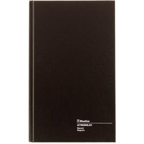 Blueline Record Book 12.5x7.875-Inch 300 Pages, Black (A790300.01)