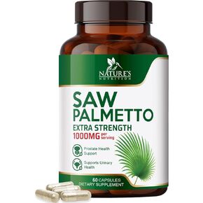 Saw Palmetto for Men Prostate Supplements - 1000 MG Saw Palmetto Extract, Prostate Support Supplement for Mens Health Support, Men's Prostate Health Support Supplement - 120 Saw Palmetto Capsules